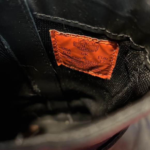Black Harley Davidson Boots. Size 6. Great condition - Picture 4 of 6